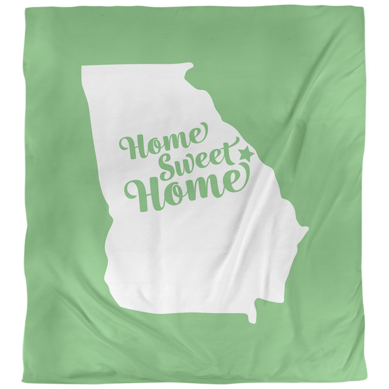 Housse de couette augusta ga home, Vert, Microfibre