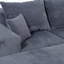 Canapé modulaire Basic, canapé modulaire en U de 6 pièces gris, canapé convertible surdimensionné avec méridienne, aucun assemblage requis, revêtement en velours côtelé doux