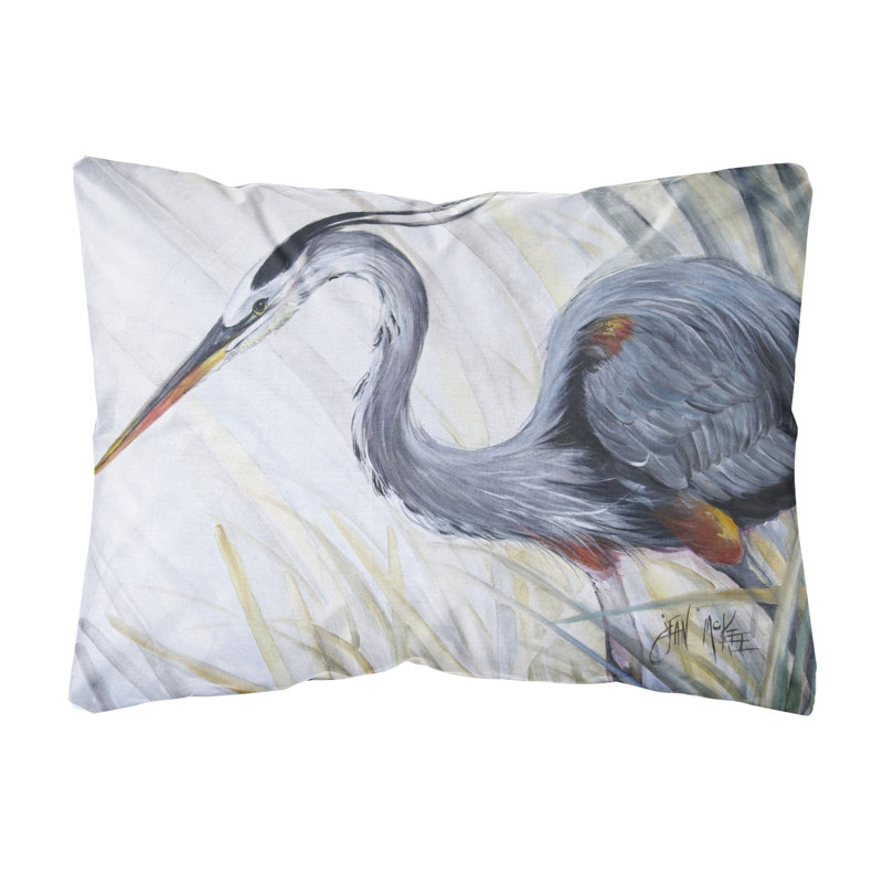 Coussin décoratif d’intérieur/d’extérieur à grenouille héron blue