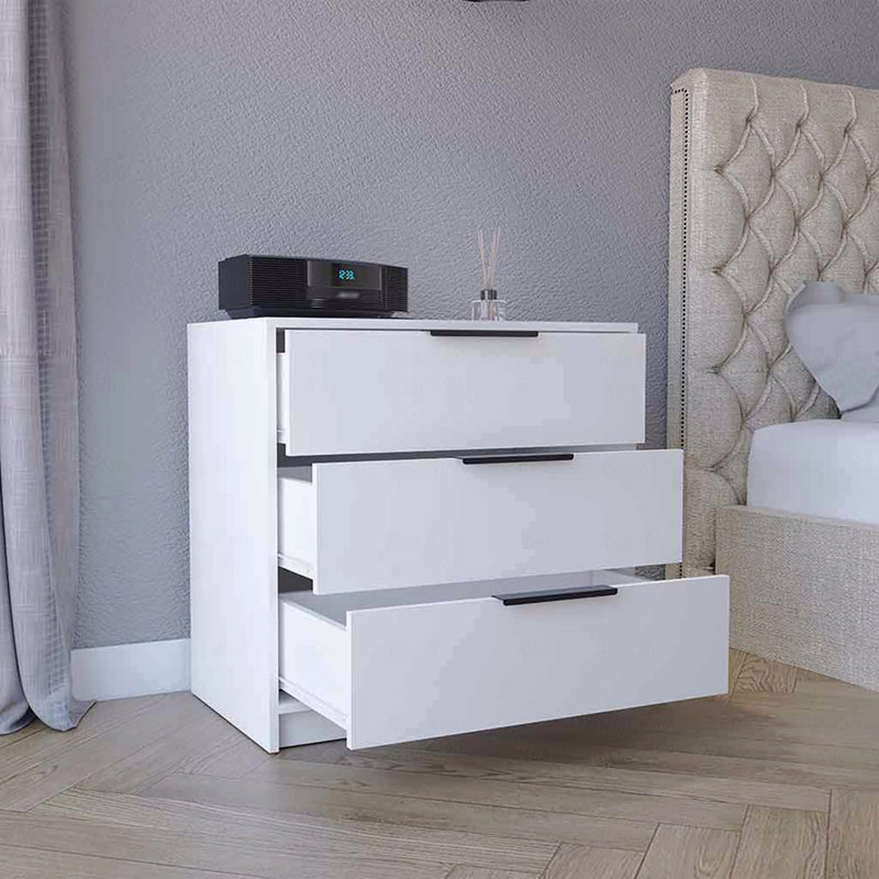 Commode 3 tiroirs, plateau supérieur