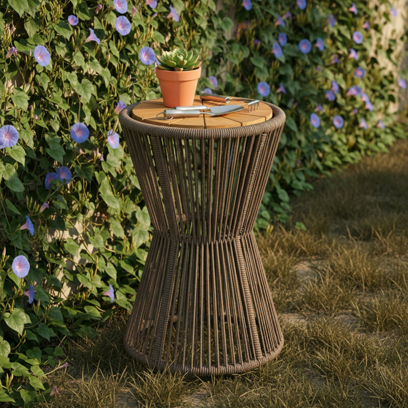 Table d'appoint d'extérieur, 9.92, Gris foncé