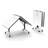 Rectangle 10 Person Flip Top 72'' L Modular Training Table and Chair Set with Casters and Modesty Panel and Cable Management