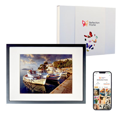 Cordless Digital Photo Frame, 13.3 Inch ePaper Display, Tap-to-Print Technology, Wall Art Frame for Any Place and Everyone