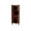 Cave à vin d'angle en bois massif écologique brun de 50 cm (19,69 po) avec vitres