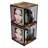 2 Compartment Storage Organizer, DIY Variable Stackable Wood And Metal Cube Shelves, Brown