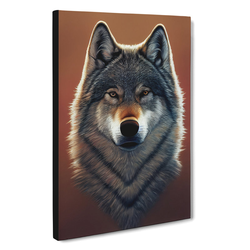 XC1022-5067X Watchful Wolf No.3 - Wrapped Canvas Print, 60cm H x 40cm W x 3cm D