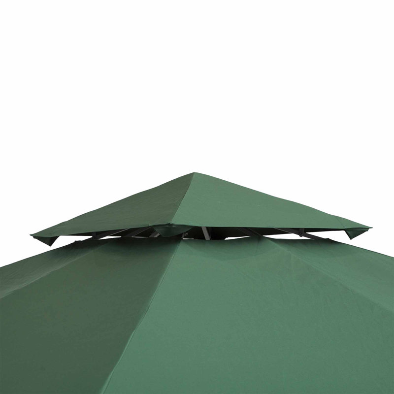Ausbon Dakota Fields Green Plastic Replacement Canopy for Gazebo