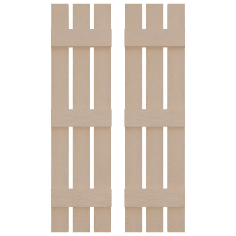 Builders Edge, paire de volets personnalisés à trois planches espacées, planche-n-lattes, 57 po, Osier