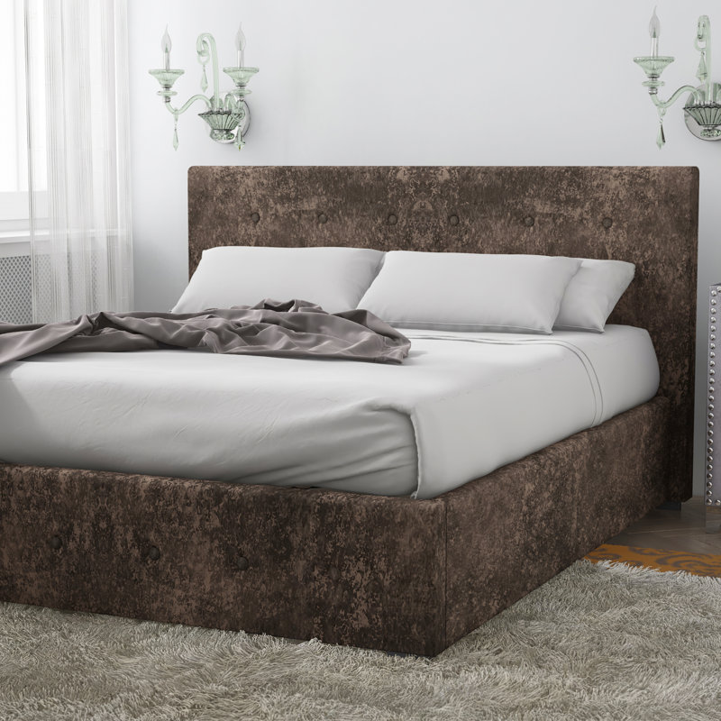 Dodge Upholstered Ottoman Storage Bed, Brown, Kingsize (5')