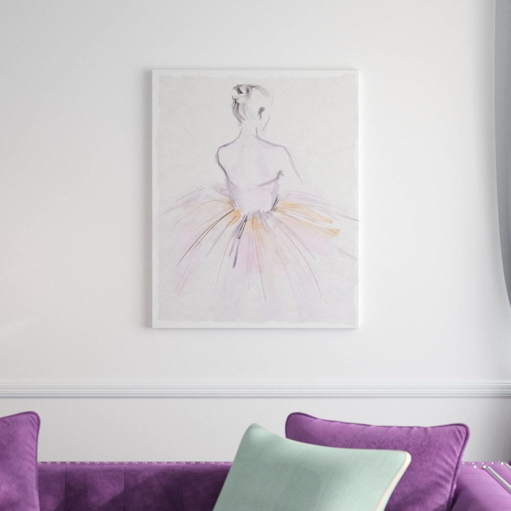 " Watercolor Ballerina II " by Jennifer Paxton Parker Painting Print House of Hampton® 