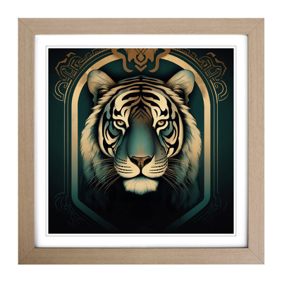 Tiger Art Deco - Framed Print