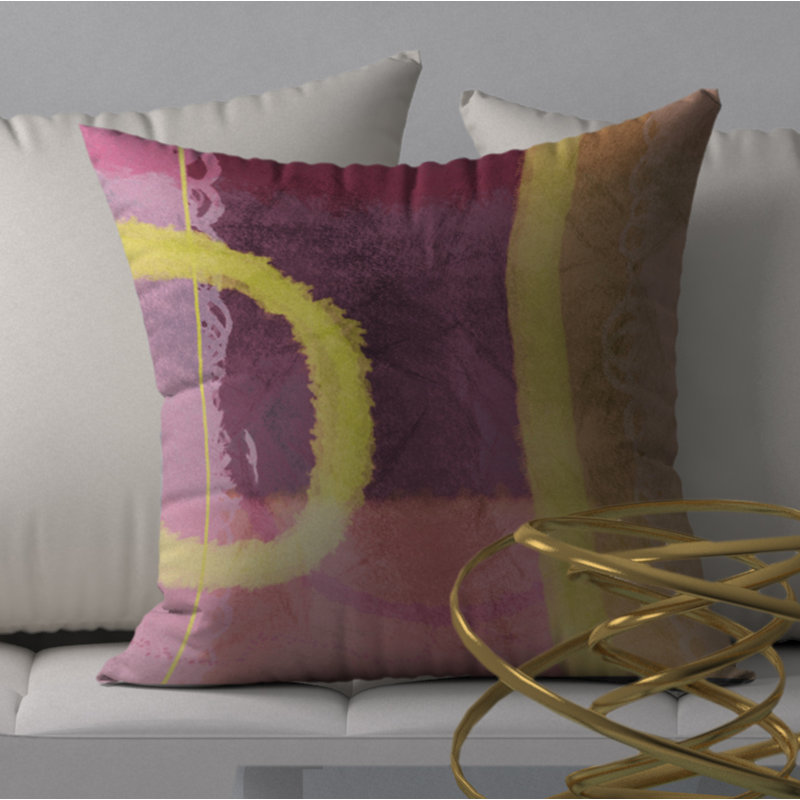 Abstract Down Reversible Throw Pillow, 24" x 24"