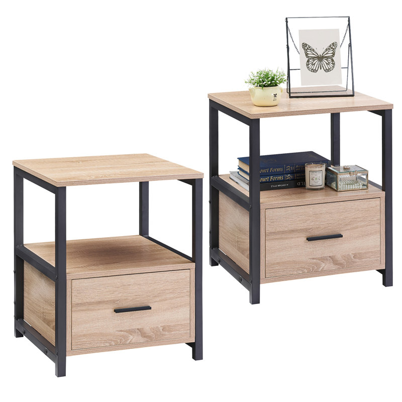 Kempst 15.7'' W Nightstand, Oak