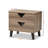 Bernadene Contemporary and Modern Brown and Black Nightstand, 21.41'' H X 23.49'' W X 15.58'' D