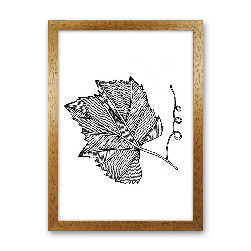 Vine Leaf by Carissa Tanton - Print, Oak Framed, 46cm H x 34cm W x 3cm D