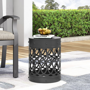 Asbel Outdoor Metal Side Table