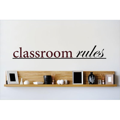 Décalcomanie murale règles de classe