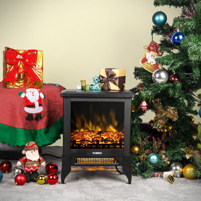 TURBRO 18" Compact Electric Fireplace Stove with Realistic Flame, CSA Certified, Overheating Safety Protection, 1400W