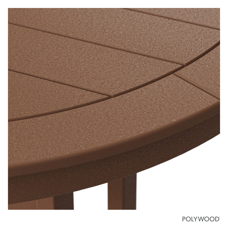 Nautical Trestle  Round Bar Table, 48" W x 48" L x 42" H, Teak