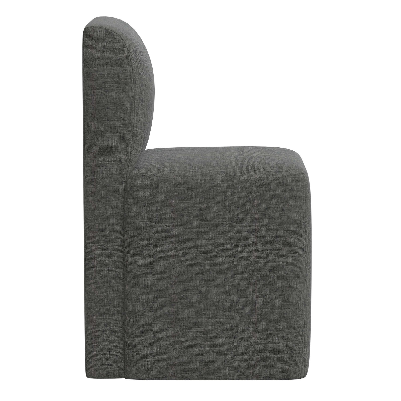 Mendy Linen Parsons Dining Chair, Zuma Charcoal Textured Linen