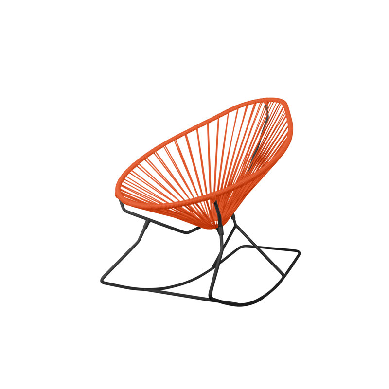 Rocking Chair, Black, Orange