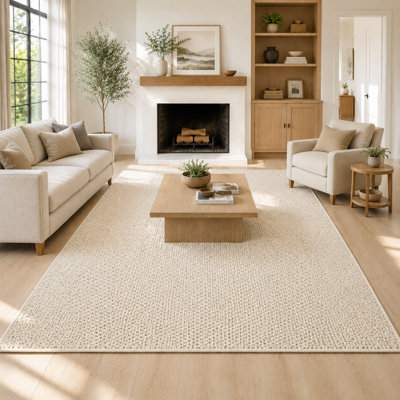 Low-Profile Non-Slip Indoor Area Rug, Machine Washable & Absorbent