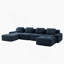 Canapé modulaire en forme de L de 153 pouces avec tissu velours côtelé, canapé 4 places, assise profonde et repose-pieds mobile-396632006-396632007-396632012