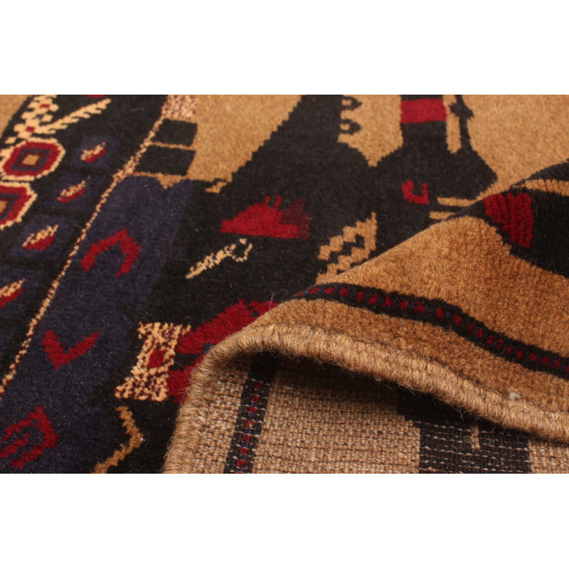 Tapis brun Rare War 3 pi 0 po x 4 pi 9 po