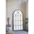 34X65.5" Arched Full-Length Mirror With Black And Gold Windowpane Design-1414214214