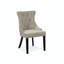 Chaise de salle à manger élégante beige 35 po avec dossier capitonné et rembourrage en mousse-929435153-864935551