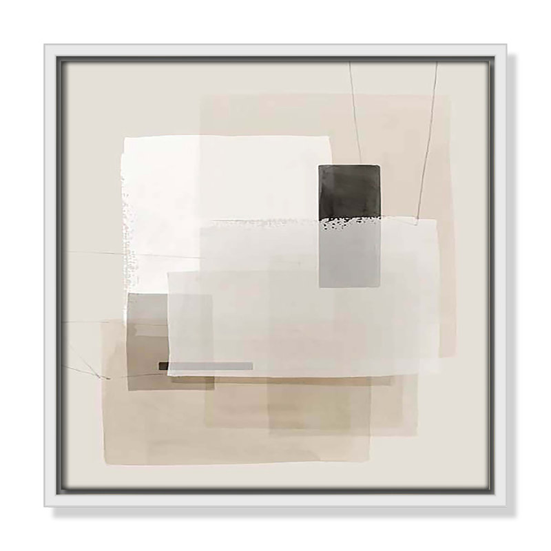 «Mystical Momentum II» par Hazel J, Cadre flottant blanc, H 13,5 po x l 13,5 po x P 2 po