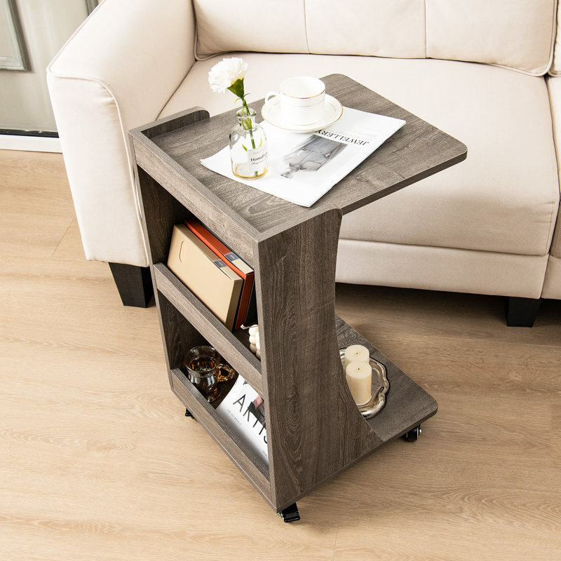 Amaad Rectangular Side Table, Grey