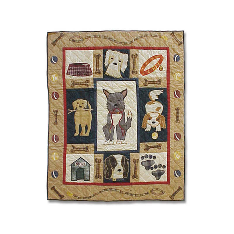 Fido Quilted Throw Blanket