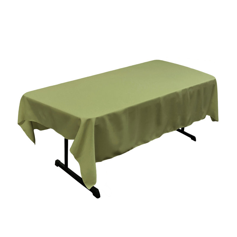 Fisher Rectangular Stain-Resistant Polyester Tablecloth, Dark Sage, 90" x 60"