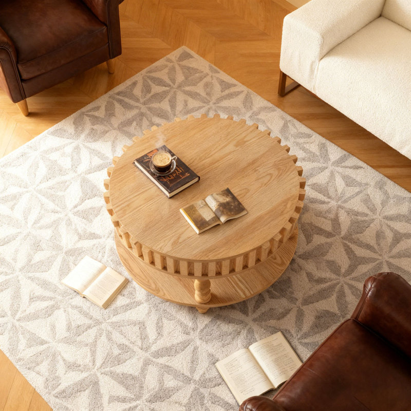 Table basse Farmhouse, Bois naturel