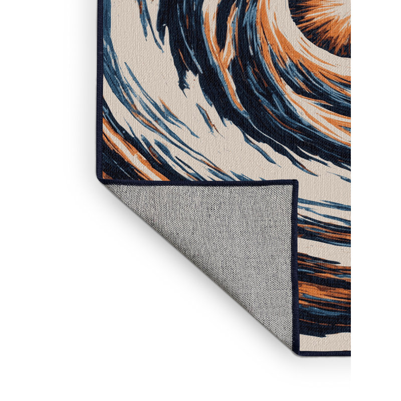 Tapis mauve lavable à la machine, Rond 3 pi