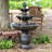 Arnolec Classic Tulip Polystone 3-Tier Outdoor Water Fountain - Dark Brown-1189400253