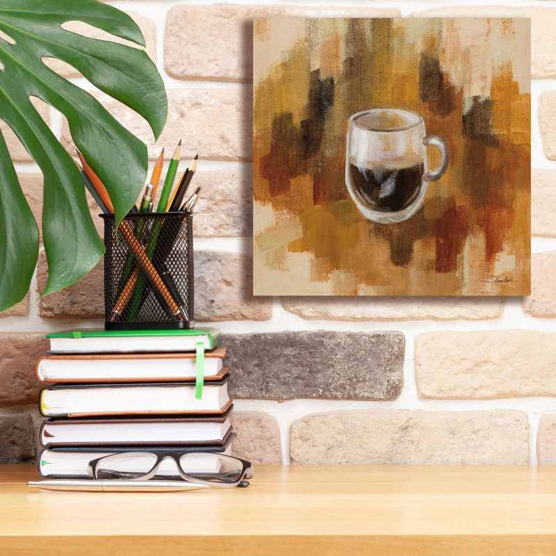  «Abstract Coffee 3» par Silvia Vassileva, art mural sur toile, 12 po x 12 po, H 12 po x l 12 po