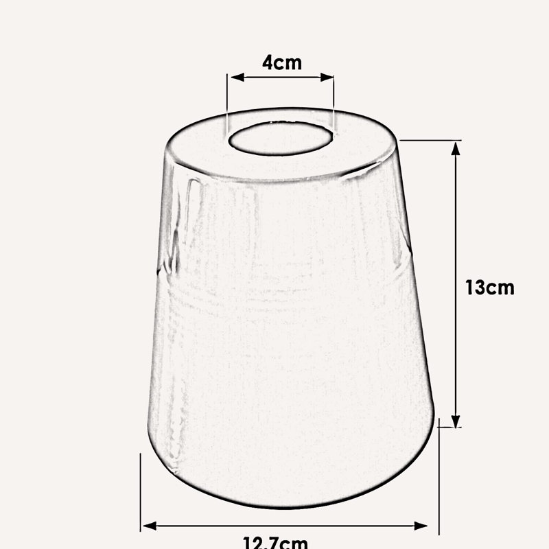 13 cm H Bell Lamp Shade, Pink 2 Pack