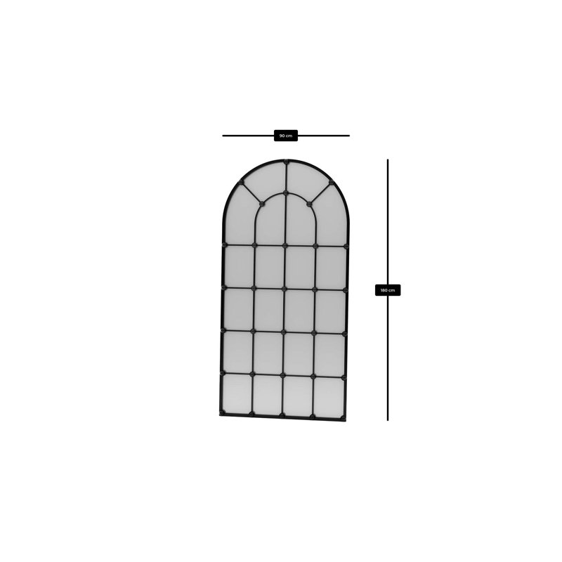 Elegant Cheval Mirror - Full Length, Black Metal Frame, 35.4 x 70.9 inches | 100% Durable Metal Construction, Wall-Mountable | Modern Industrial Design for Home Decor, Perfect for Dressing Rooms & Bedrooms