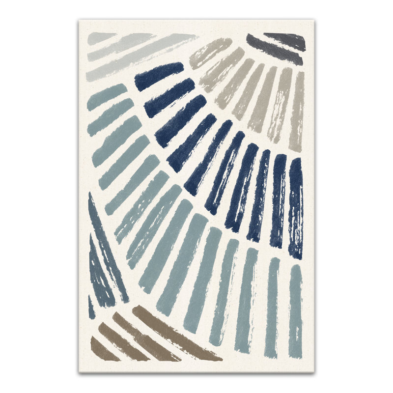 Blue Sun Rays - Peinture, Toile tendue, H 36 po x l 24 po x P 1,25 po