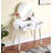 Contemporary Wood Vanity And Stool Set For Bedroom-185874430