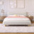 Upholstered Bed With Solid Round Legs