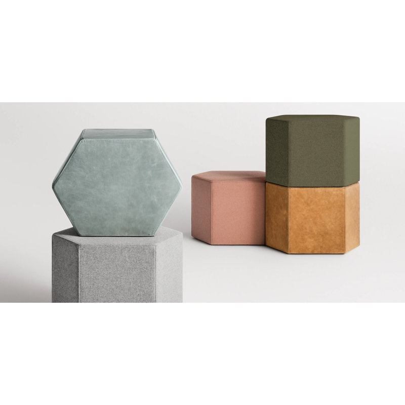 Hecks Hexagon Ottoman, Vesper Blush