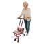 Chariot portatif pliant avec siège de repos, chariot utilitaire robuste pour le marché et les voyages
