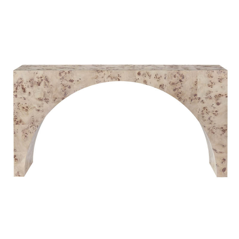 60" Arc Burl Console Table