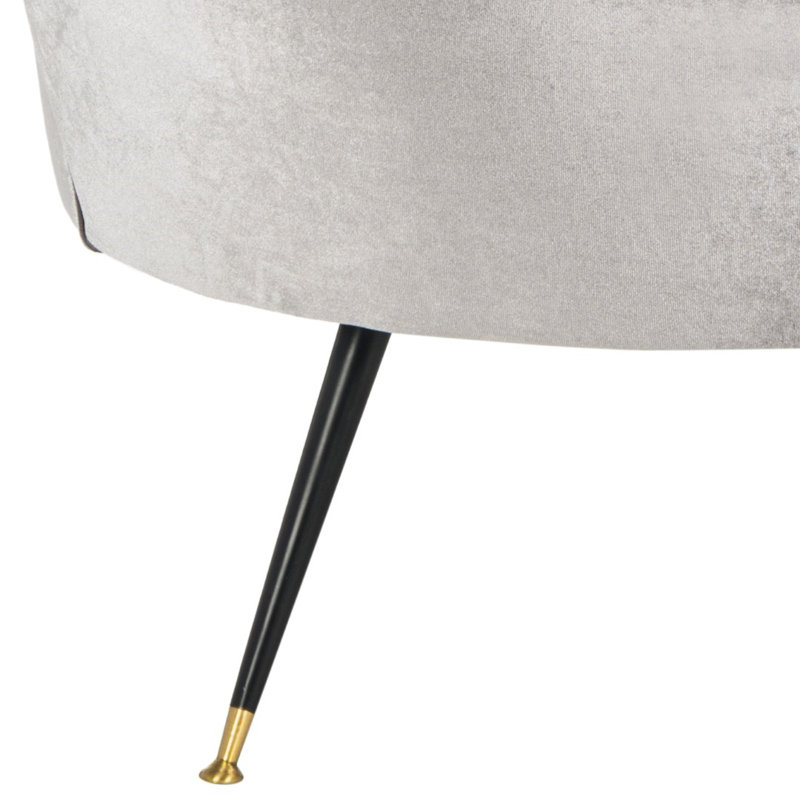 Schumacher Upholstered Barrel Chair, Gray