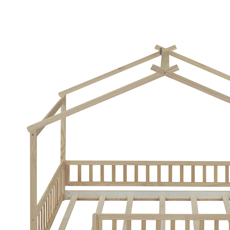 Lit pour enfant Azusa, Double, Naturel