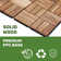 BEEFURNI - 12.1'' x 12.1'' Wood Interlocking Deck Tiles