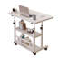 Table d'ordinateur portable en forme de C, réglable en hauteur, avec 2 tablettes-397040575
